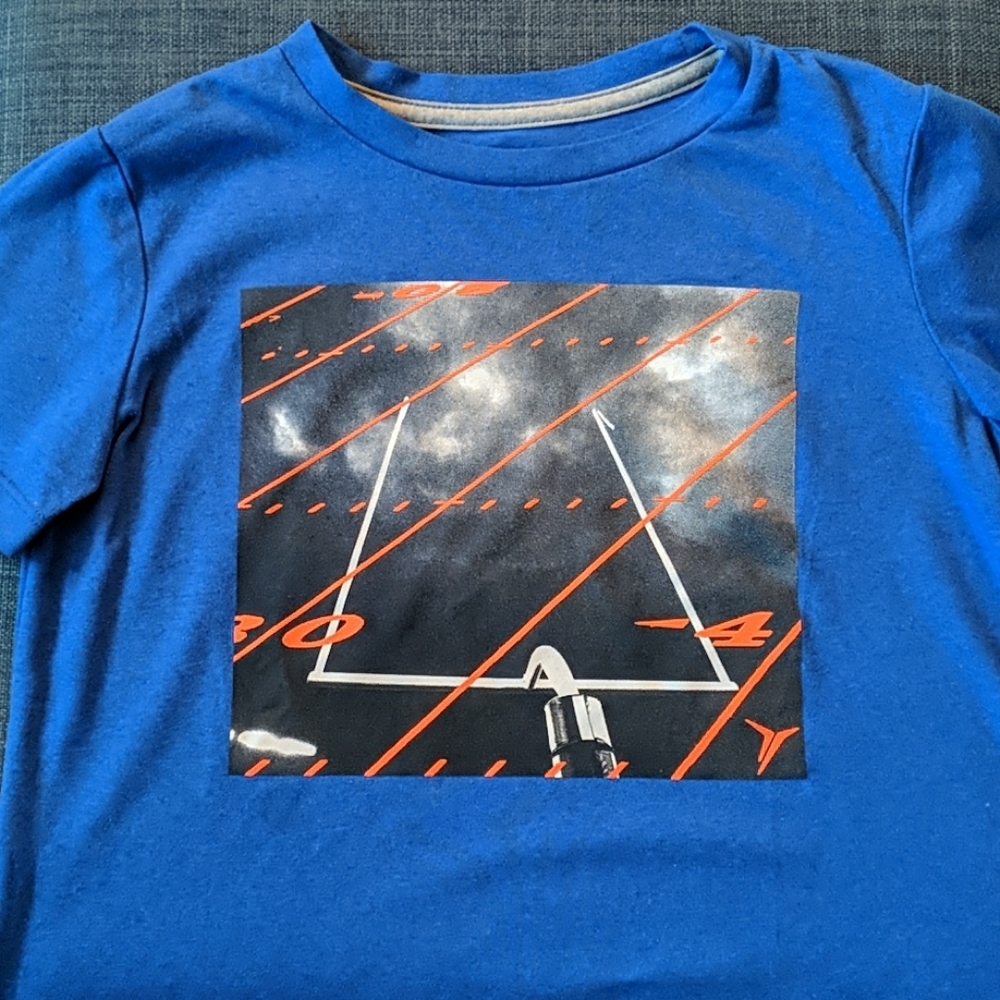 Boys blue football t-shirt